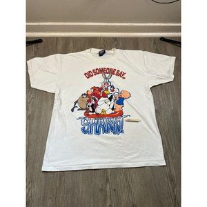 Vintage 1993 Looney Tunes‎ WB Did Someone Say Shark! T Shirt Single Stitch XL